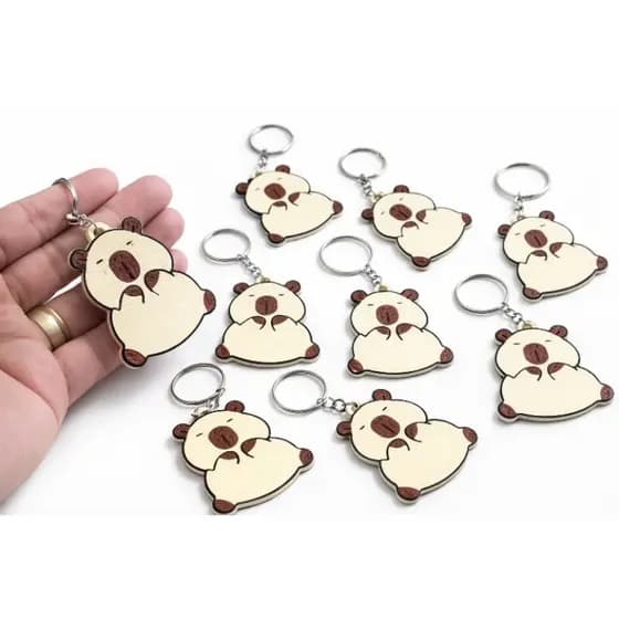 Chaveiro Capivara 10 Unidades Lembrancinha Para Festa Capivarinha Tendência
