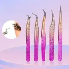 Pinça De Cílios Gradiente Aço Inoxidável Não Magnética Extensão Suprimentos 3D Ferramenta De Maquiagem Precisa