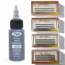 Cola Lanell 30ML+4 Caixas Cílios Postiços 6D MINK NEW SHOW/Tufos Sem nó