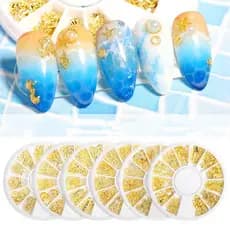Disco 12 Grade Decoração De Metal Fundo Do Mar Para Unhas Pedrarias De Unhas