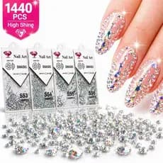 Strass Cristal Furta Cor Unhas e Artesanato Pacote com 1440 unidades