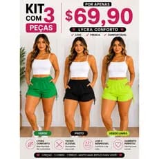 ⚡️KIT 3 SHORT DE LYCRA⚡️