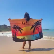 Canga pareô Saída de Praia Personalizadas com Nome Coleção Coqueiro
