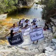 Canga de Praia, Pareo, Despedida de solteira, 3 listas nas cores branco e Preto.