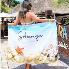 Canga Saida de Praia Personalizada Coleção Estrela do Mar