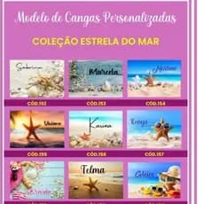 Canga Personalizada, Pareo Personalizada com o seu nome ou frase,Coleção Estrela do Mar