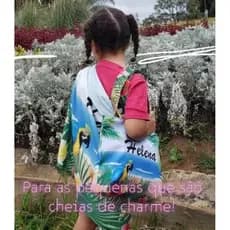 kit Canga, Bolsa e Necessaire, personalizados com o seu nome, Kit Praia Infantil, Moda Praia, Bolsa Feminina