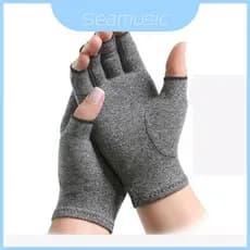 Luvas De Compressão Confiável Para Ciclismo Quente E Antiderrapante Fitness Meio Dedo Inverno