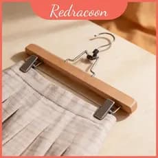 Organizador Elegante De Roupas De Madeira Com Braçadeira Para Calças E Saias Exibição De Loja