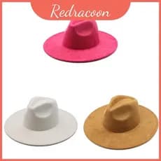 Chapéu De Feltro Estilo Com Aba Larga E Tecido Respirável Para Moda De Guarda-Sol De Inverno