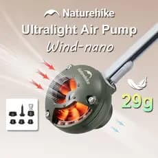 Naturehike Wind·nano Bomba De Ar Leve 2 Em 1 Deflator De Inflador 29g Mini Acampamento Tipo c Para Colchão Com Almofada