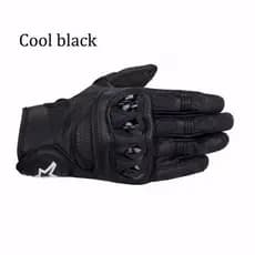 Alpinestars Celer Luvas De Couro Profissional Motocicleta Corrida Proteção De Fibra De Carbono Dedo Cheio Rua Tela Toque