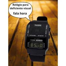 Relogio De Pulso eletronico Talking Fala Hora Para Deficientes Visuais e Idosos