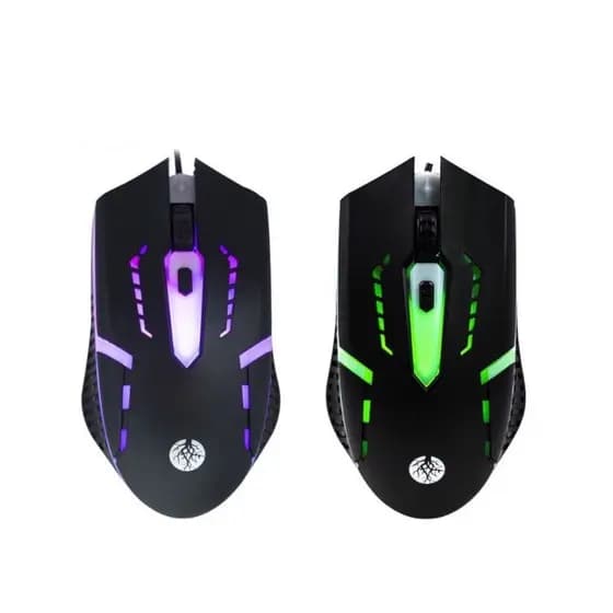 Mouse Gamer Com Luzes Usb Com Led RGB DPI Ajustável Com Fio
