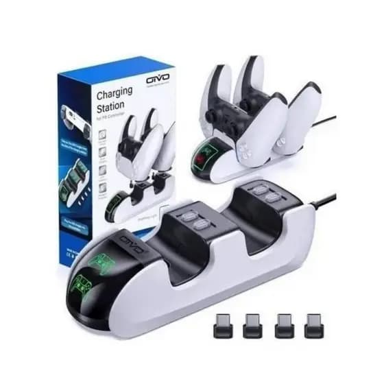 O Suporte Carregador Base 2 Controles Dualsense Ps5 Oivo p5207 é uma estação de carregamento projetada para carregar doi