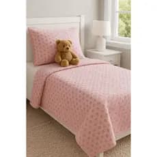 Colcha Cobre Leito Infantil 2 Peças Dupla Face Estampado Ideal para Cama Solteiro Confortável e Macio Sonho M&L