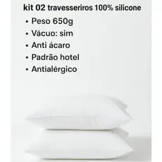 Kit 02 Travesseiros de plumas de ganso sintético 50x70 Promoção anti acaro macio antialérgico padrão Hotel Promoção