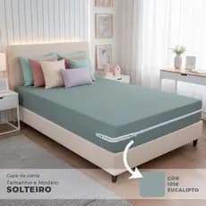 Capa Para Colchão Solteiro Malha Com Zíper  - Sonho ML Enxovais