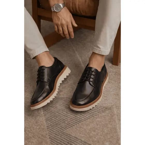 Sapato Masculino Social Couro Sintético Oxford Elegante E Durável
