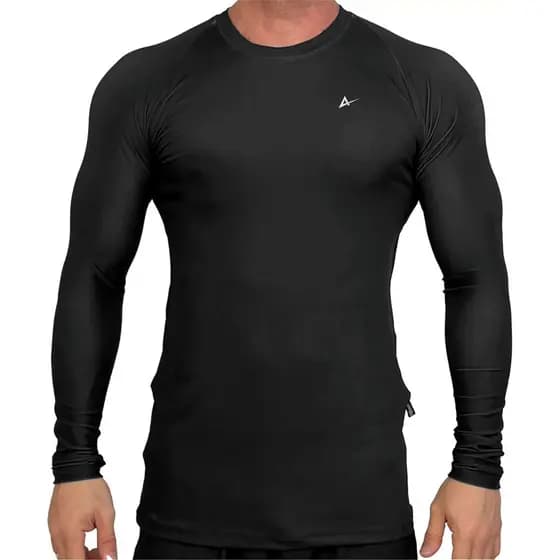 Blusa Compressão Manga Longa Lisa Preta