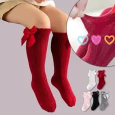 Meia De Bebê e Menina Meia-Calça Longa De Algodão Flexível Com Laço  517002