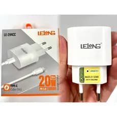 Carregador  LELONG   LE -294 Fonte com Cabo Carregamento Rápido 1M PD 20w Entrega rápida Com Anatel