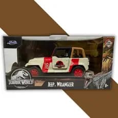 Miniatura Jeep Wrangler Jurassic Park Nº 18 Die Cast Escala Colecionável Jada Toys