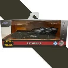 Miniatura Batmóvel Batman 🚗 Die Cast Colecionável DC Preto Escala Premium 🦇
