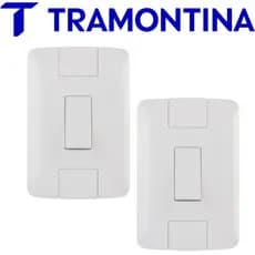 Interruptor Tramontina Aria Simples 6A 250V Branco 4x2 Completo