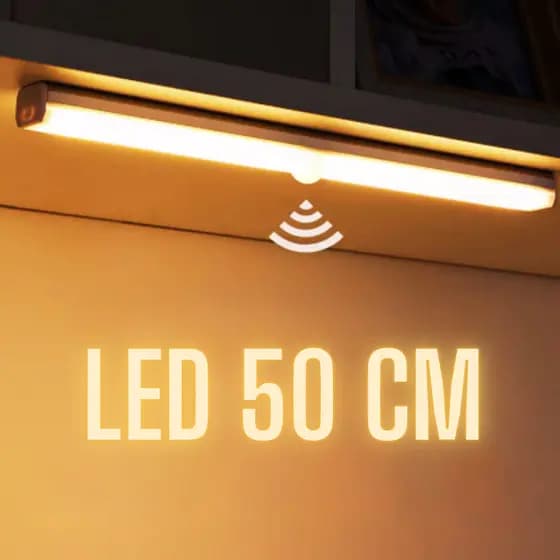 Luz LED 50CM Sem Fio Cor Quente – Iluminação Prática e Recarregável