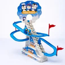 Brinquedo Pinguim Escorrega Pista Musical Escada Com Luzes