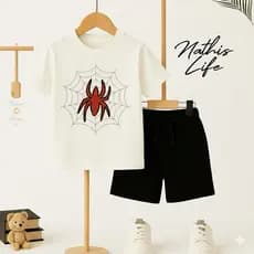 Conjunto Infantil Juvenil Menino Streetwear Básico Teia 100% Algodão Envio Imediato