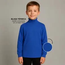 camiseta manga longa infantil 100% algodão juvenil térmica menino ou menina inverno