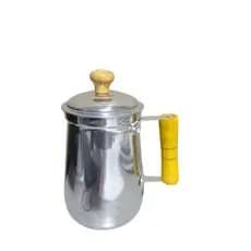 Leiteira caneco chocolateira de café Cabo e Puxador de Madeira  (1,2 Litros)