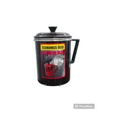 Panela Filtro De Óleo De Cozinha 1 Litro Preto Oferta!