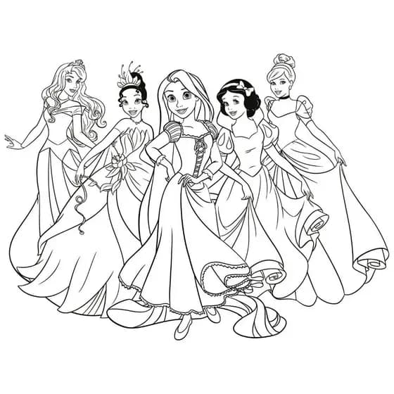 100 Desenhos Princesas da Disney para Colorir