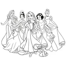 100 Desenhos Princesas da Disney para Colorir