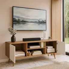 Rack 120cm Premium Para TV 50” Estilo Sofisticado