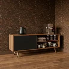 Rack Multiuso com Porta e Nichos para Sala de Estar Elegante