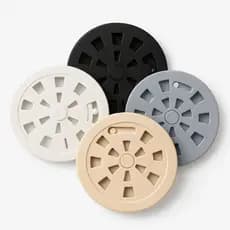 Kit Ralo Tampa Grelha e Porta Grelha PVC Redondo 9,5cm/Encaixe Porta Ralo 10cm Fecho Rotativo Antiodor Banheiro Box