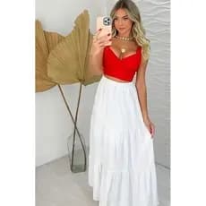 Saia Feminina Três Marias Viscolino  (PROMO) Verão