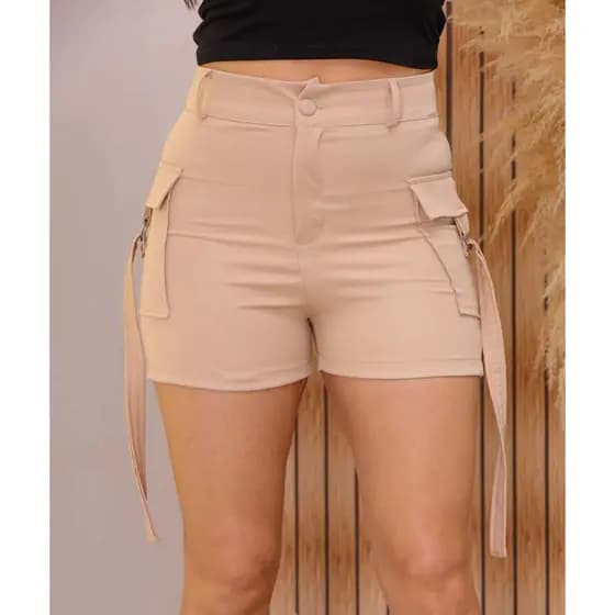 shorts da moda cargo de alfaiataria