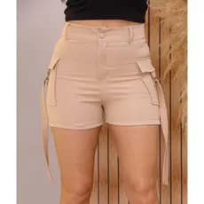 shorts da moda cargo de alfaiataria