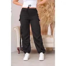 calça parachute cargo moda feminina estilosa