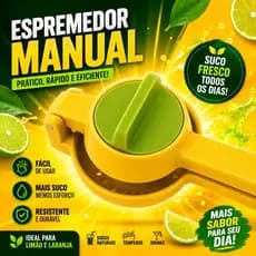 espremedor de frutas laranja limão manual com rotação de uso fácil e rápido
