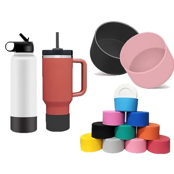 Bota de Garrafa Protetora Capa de Silicone Para Garrafas De Água Tampa Da Manga Inferior Garrafa SUGAW
