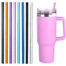Canudo Colorido SUGAW De 8 Mm Para Copo , Canudo de Garrafa De Água Reutilizável , Substituição De Canudos De 30/40oz