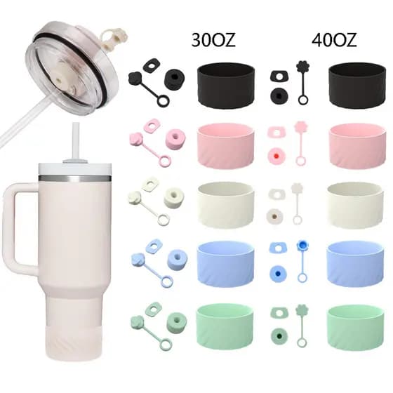 SUGAW 30/40oz Conjunto Bota Garrafa d ' água e Tampa Canudo, Rolha de Canudo, Capa De Silicone Para Garrafa D ' Água