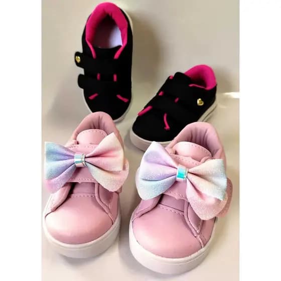 Kit 2 Pares Blogueira  Laço Estilo e Conforto Em Seu Pês Sempre