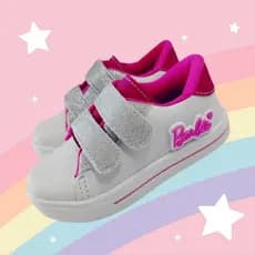 Tênis Infantil Menina 2 Ponta Velcro Barbie Estiloso Confortável